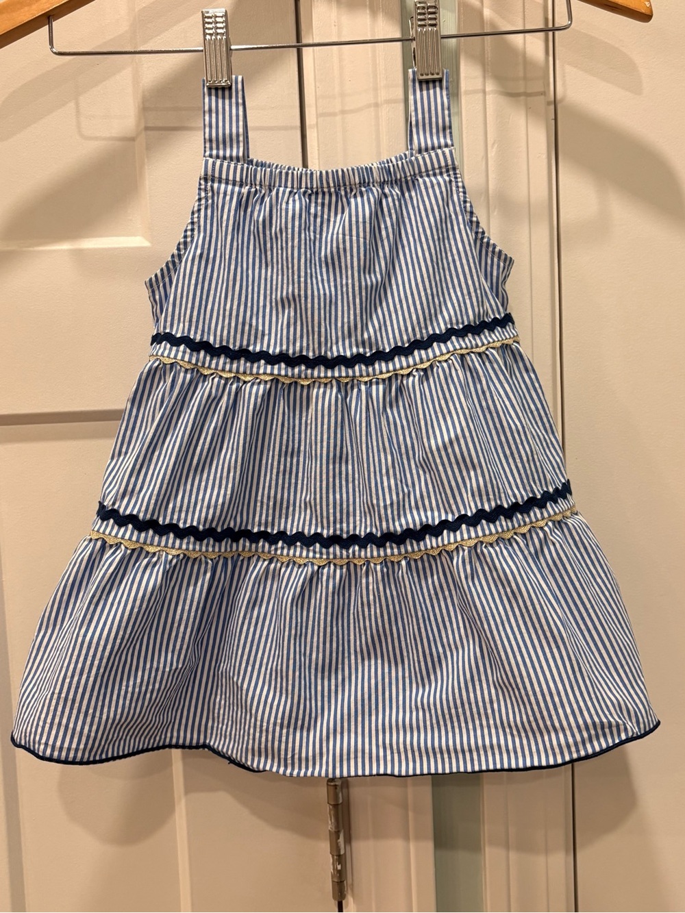 Crewcuts Blue and White Striped Sundress Size 2
